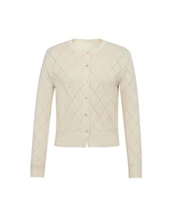 Кардиган с люрексом и ромбами, розовый Deep breath