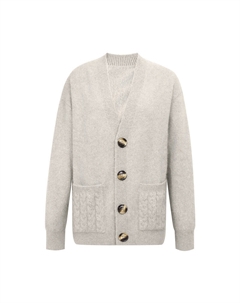 Вязаный свитер средней длины с большим карманом, черный Deep breath