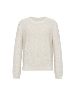 Пуловер женский расшитый блестками, черный Deep breath