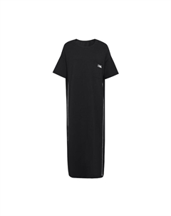 Длинное вязаное платье с карманами в стиле колор-блок, черный Deep breath