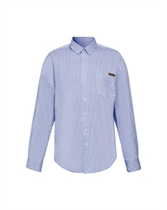 Рубашка полосатая с одним карманом, хаки Deep breath