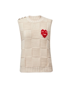 Жилет-свитер с узором, фиолетовый Deep breath