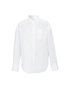 Рубашка женская с вышивкой и карманами, белый Deep breath