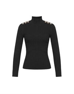 Свитер с эполетом, черный Deep breath