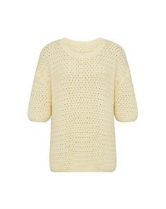 Пуловер короткими рукавами, желтый Deep breath