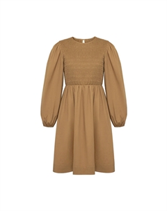 Однотонное платье с простыми рукавами-фонариками, черный Deep breath