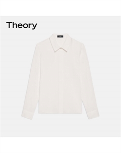Рубашка женская узкого кроя, слоновая кость Theory