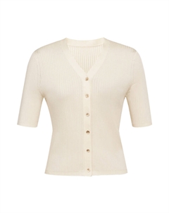 Кардиган со средними рукавами, кремовый Deep breath