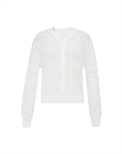 Кардиган женский с полой текстурой, белый Deep breath