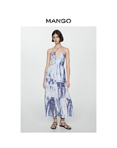 Женское платье без рукавов, озеро голубое Mango