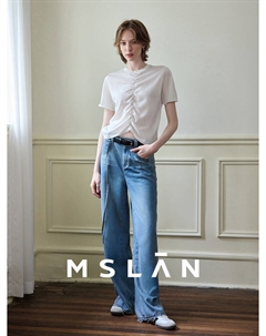 Кофта женская с короткими рукавами, кремовый Mslan