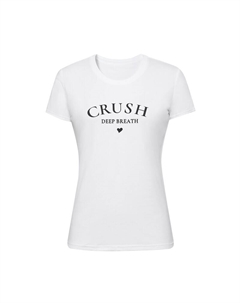 Футболка женская с большими буквами, черный Deep breath