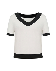 Свитер с короткими рукавами, белый Deep breath