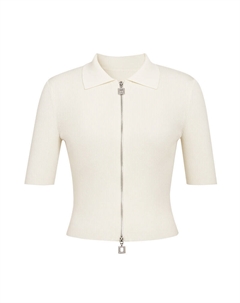 Кардиган короткий на молнии, кремовый Deep breath