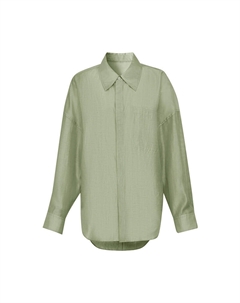 Рубашка льняная, светло-зеленый Deep breath