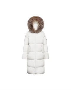 Пуховик длинный с меховым воротником и капюшоном, черный Deep breath