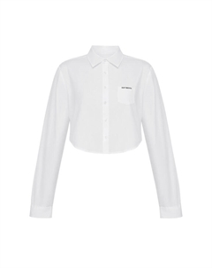 Рубашка женская короткая, белый Deep breath