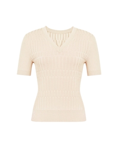 Топ с короткими рукавами и текстурой, розовый Deep breath