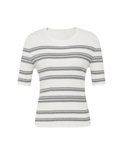 Свитер бесшовный с короткими рукавами, белый Deep breath