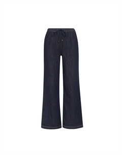 Джинсовые брюки с эластичной резинкой для женщин, синий Deep breath