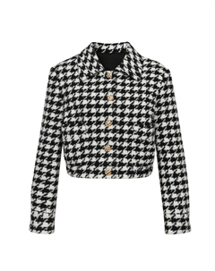 Пальто короткое в ломаную клетку, черно-белый Deep breath