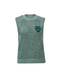 Вязаный жилет с узором, абрикос Deep breath