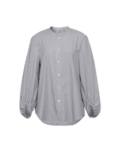 Рубашка полосатая с рукавами-фонариками, красный / белый Deep breath