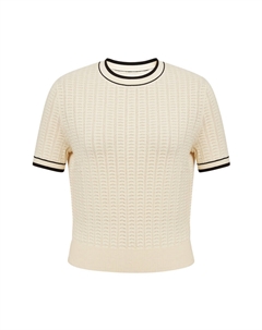 Свитер с короткими рукавами, карамельный Deep breath