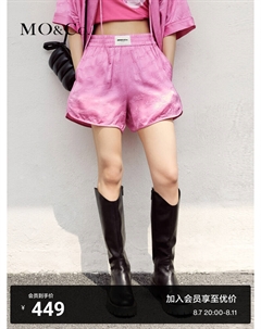 Шорты спортивные MC с высокой талией, розовый Moco