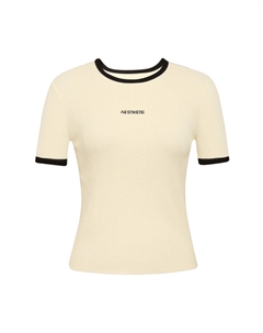 Женский свитер с короткими рукавами и буквами, черный Deep breath