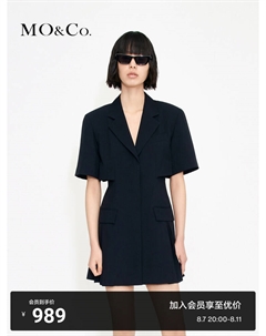 Платье с широкими плечами и плиссированной юбкой, черный Moco