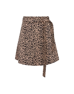 Юбка с принтом в стиле ретро, леопардовый Deep breath