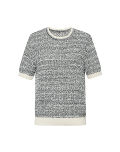 Женский свитер из цветной пряжи с короткими рукавами, сакура Deep breath