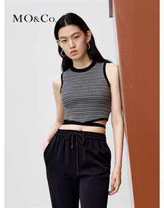 Топ-жилет Moanke жаккардовый, черный Moco