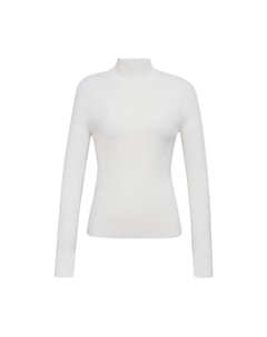 Свитер с бесшовным воротником-стойкой, бежевый Deep breath