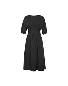 Платье со складками на талии, белый Deep breath