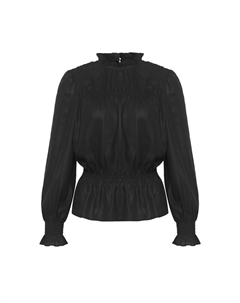 Женская рубашка с рюшами и длинными рукавами, абрикос Deep breath