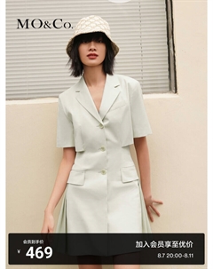 Короткое платье с открытой спиной и высокой талией, зеленый Moco