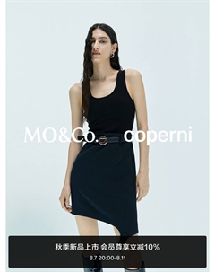 Платье MO&Co×Coperni Joint 2024 с поясом, черный Moco