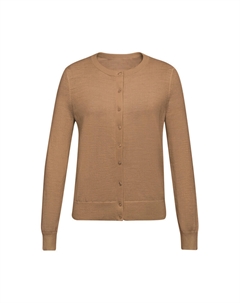 Кардиган из мериносовой шерсти тонкий, кофе Deep breath