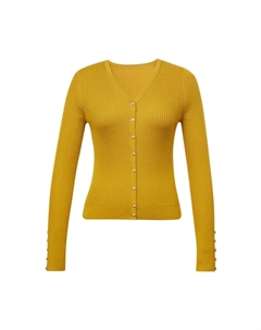 Шерстяной свитер с металлической пряжкой, куркума Deep breath