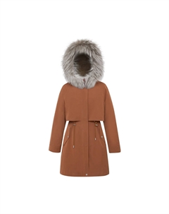 Пальто с капюшоном, карамельный Deep breath