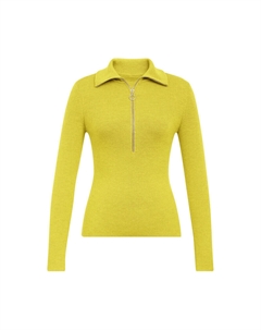 Свитер шерстяной на молнии, бежевый Deep breath