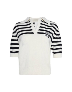 Свитер Cropped Polo Sweater, цвет White/Navy Givenchy