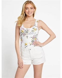 Майка Eloise со стразами, цвет Pure White Multi Guess factory