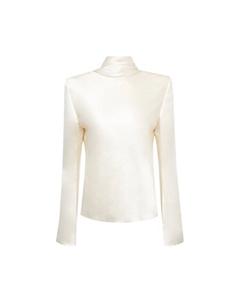 Блуза Draped Crepe Blouse, цвет Chalk Saint laurent