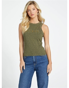 Майка с логотипом Eco Bex, цвет Dusty Sage Guess factory