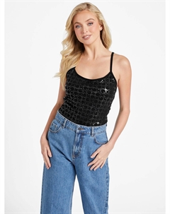 Майка с логотипом Dorae, черный Guess factory