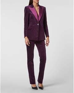 Мужской пиджак с кристаллами, фиолетовый Philipp plein