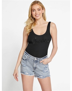 Майка Eloise со стразами, черный Guess factory